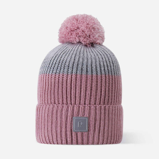 Pilke Wool Knit Beanie - Grey Pink