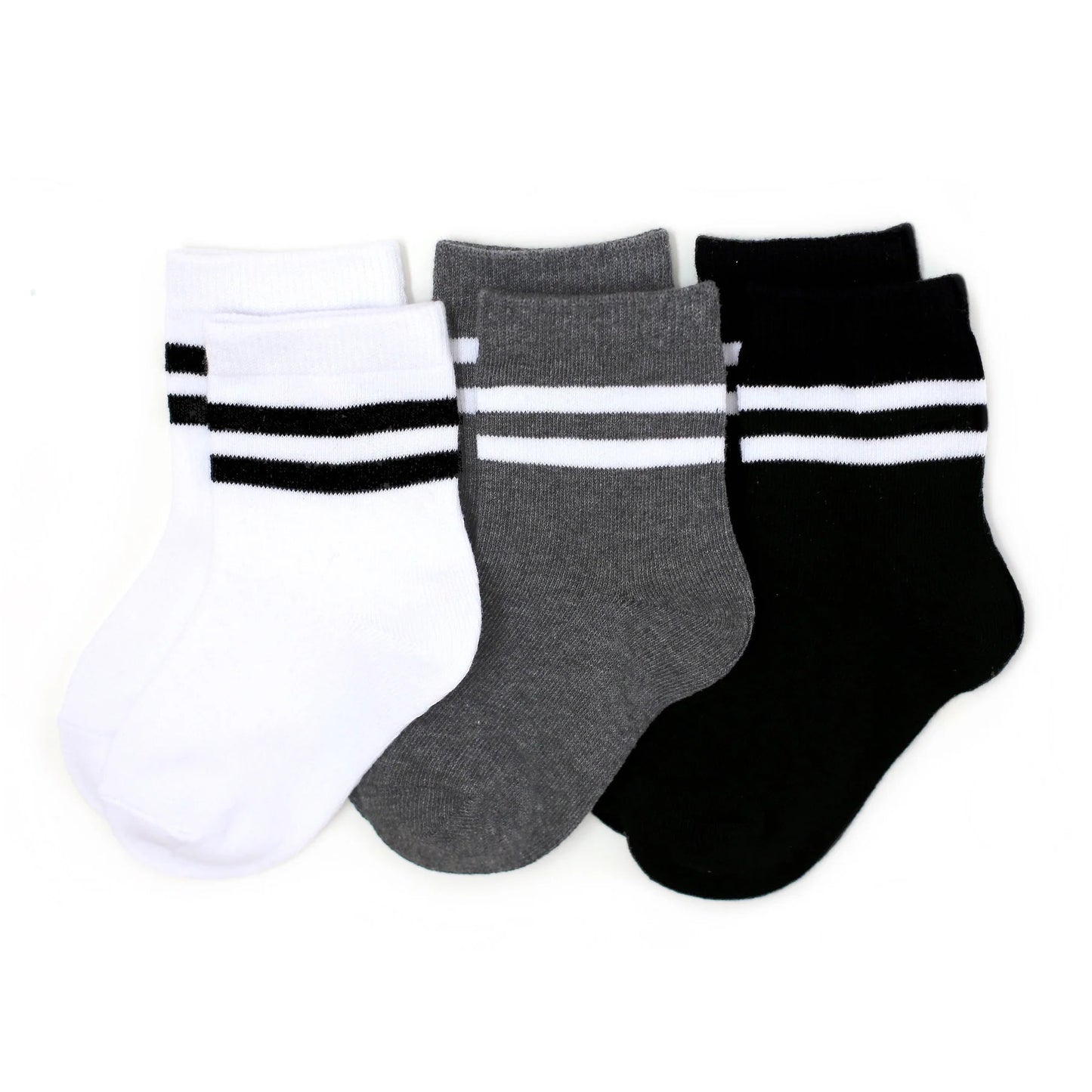 Monochrome Striped Midi Sock 3-Pack