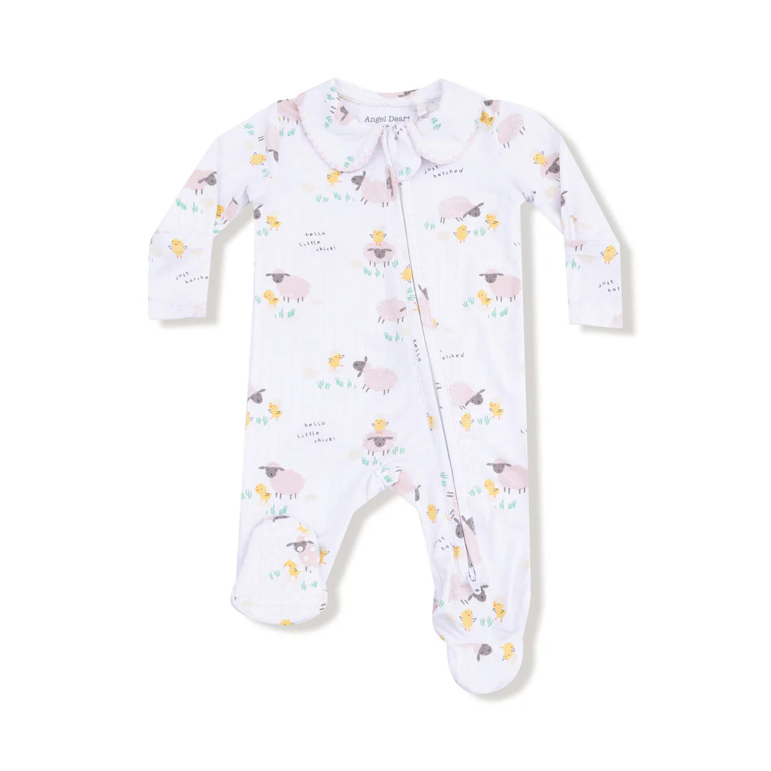 Just Hatched Pink 2-Way Zipper Footie