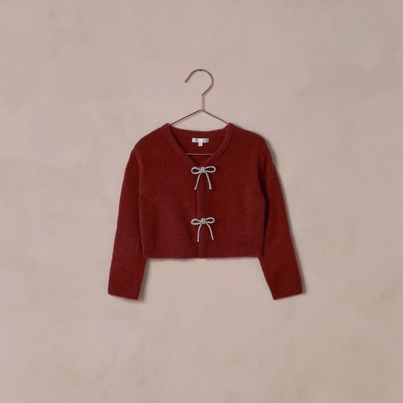 Bow Cardigan - Ruby