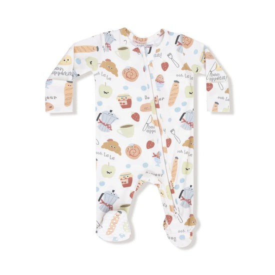 Bonjour Breakfast 2-Way Zipper Footie