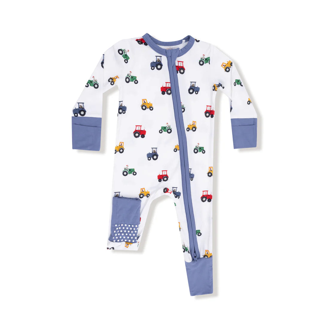 Mini Tractors 2-Way Zipper Romper