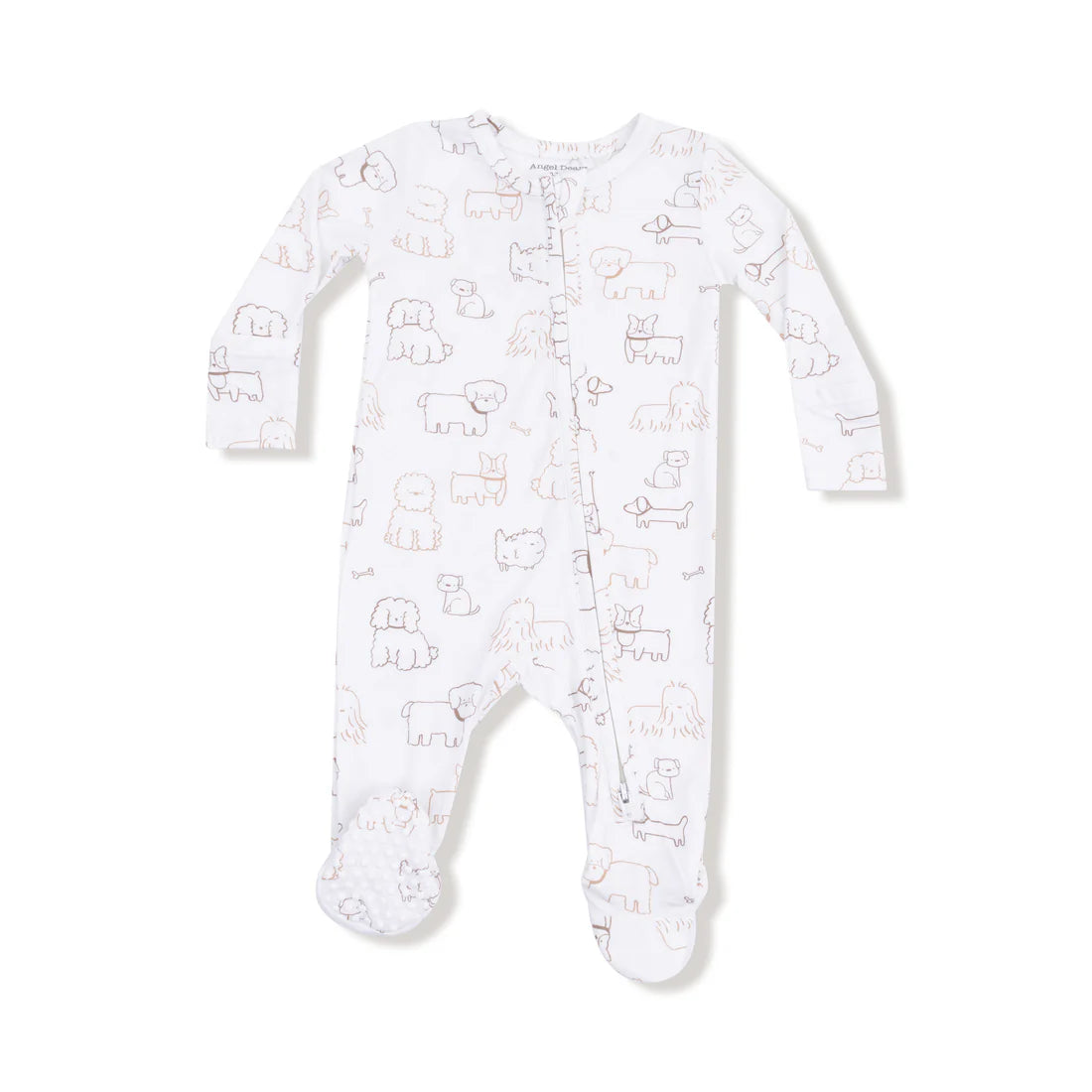 Neutral Pups Zipper Footie
