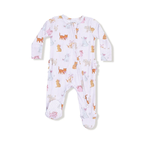 Fancy Pets  2 Way Zipper Ruffle Back Footie