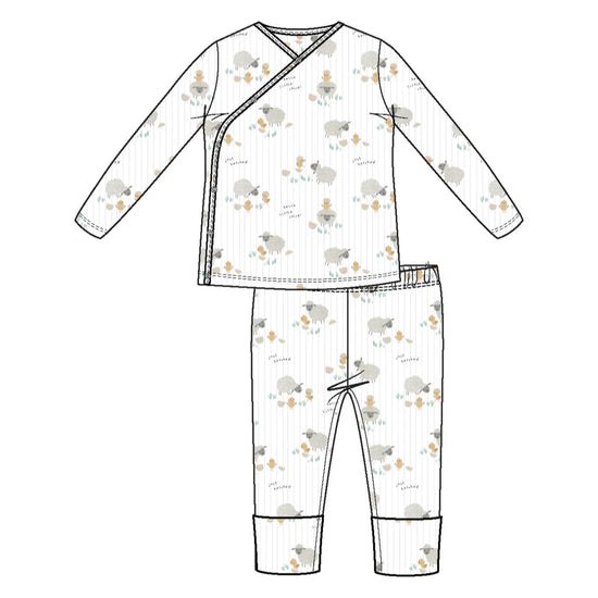 Just Hatched Grey Take Me Home Set With Roll Over Cuff Pant