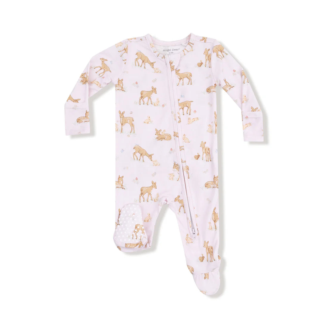 Little Fawn 2-Way Zipper Ruffle Back Footie