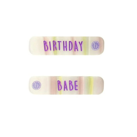 2 Pack Bar Clips - Birthday Babe