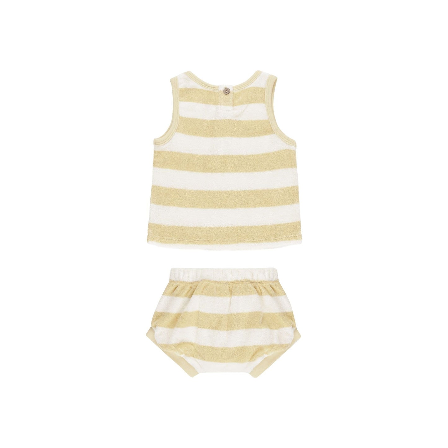 Terry Tank + Short Set - Yellow Stripe