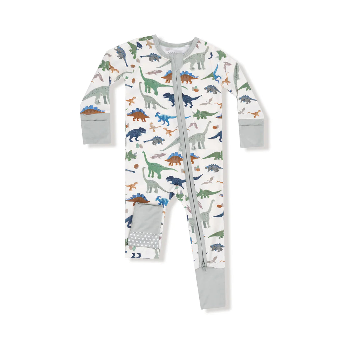 Washy Dinos 2-Way Zipper Romper