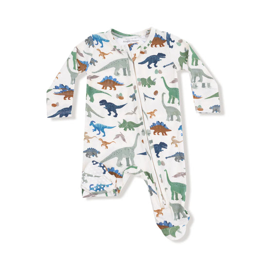 Washy Dino 2-Way Zipper Footie