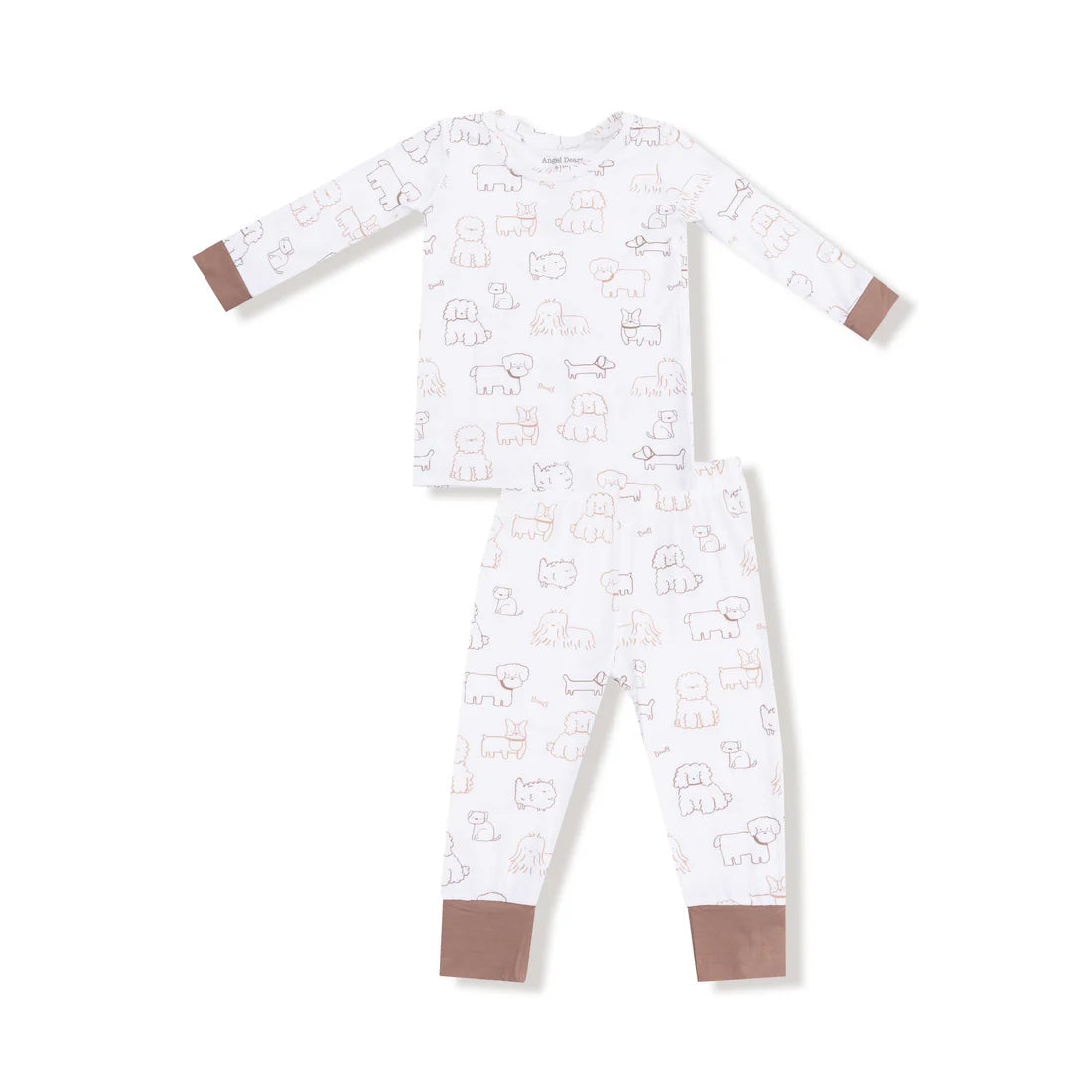 Neutral Pups Long Sleeve Loungewear Set