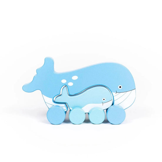 Big & Little Whale Push Toy