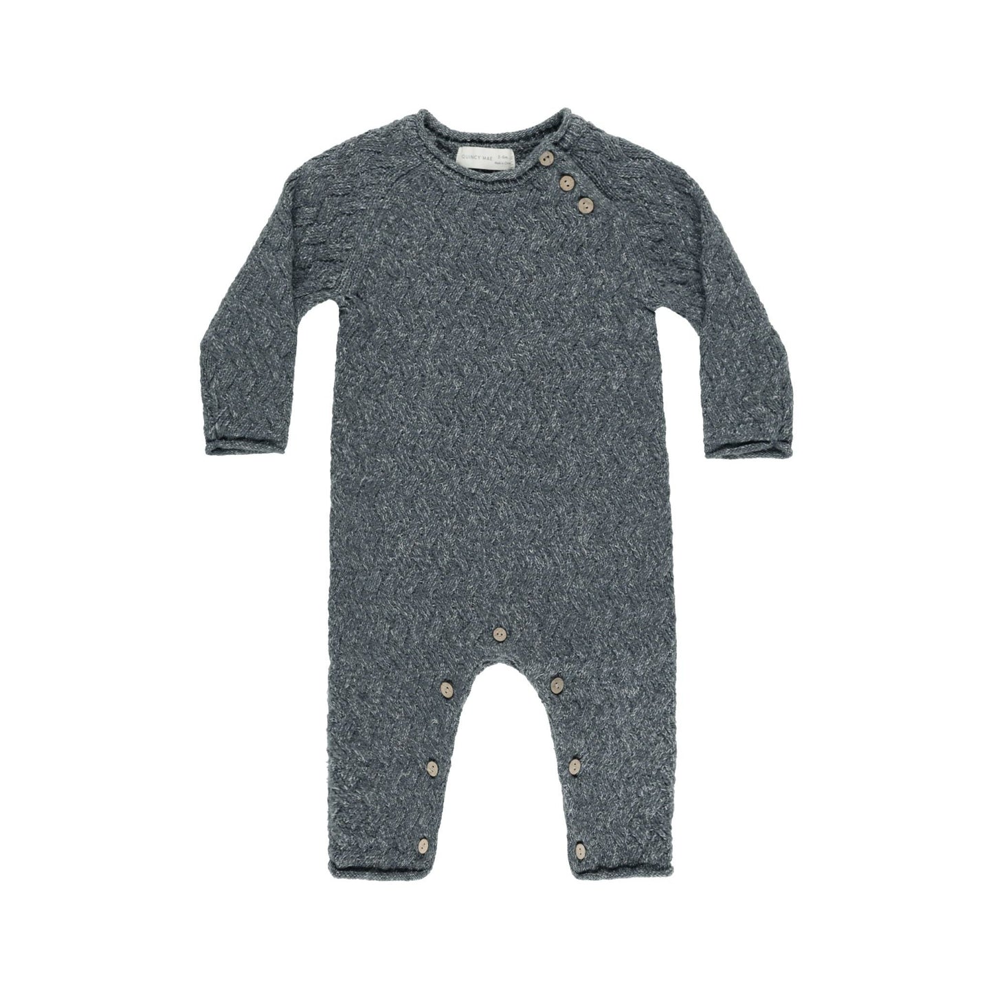 Cozy Heather Knit Jumpsuit - Indigo