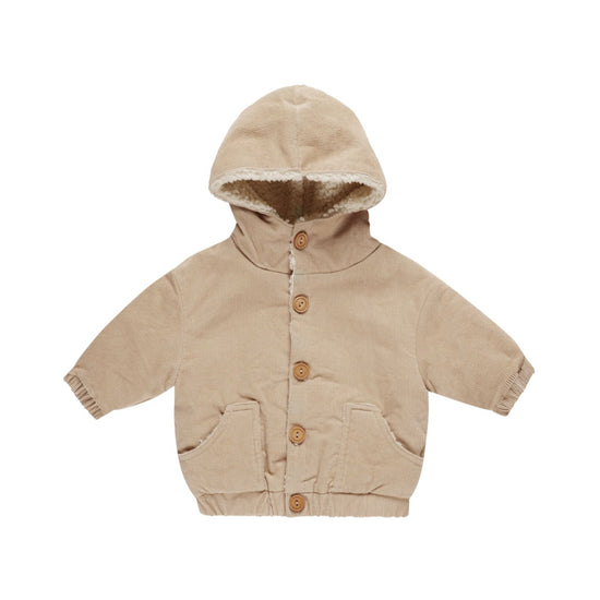 Corduroy Hooded Jacket - Latte