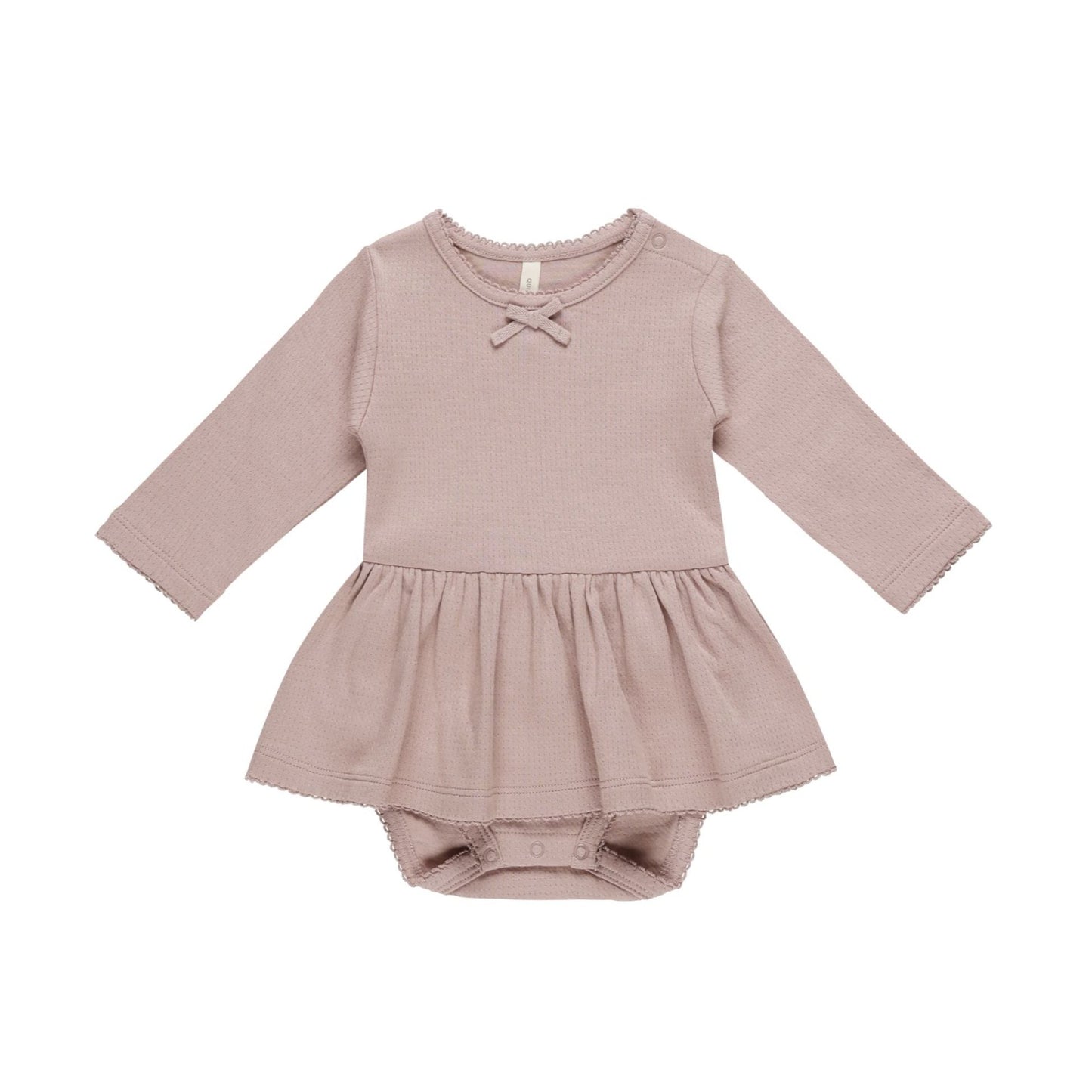 Pointelle Skirted Bodysuit - Mauve