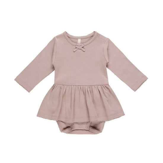 Pointelle Skirted Bodysuit - Mauve