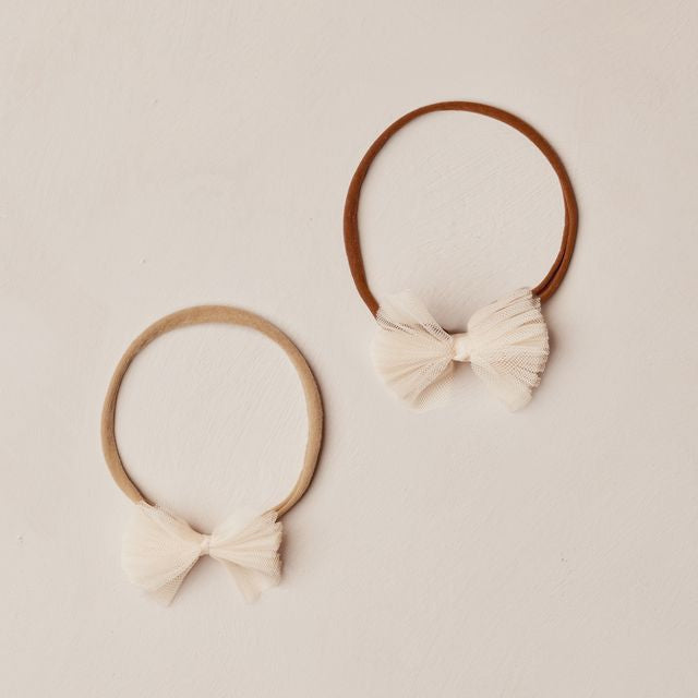 Flutter Tulle Headband - Antique