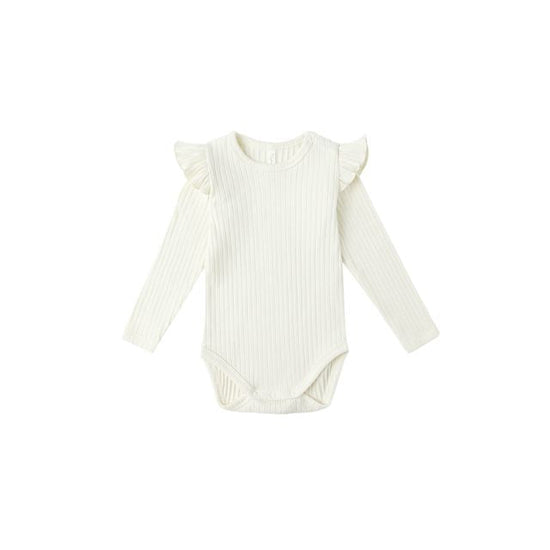 Shoulder Ruffle Bodysuit - Ivory