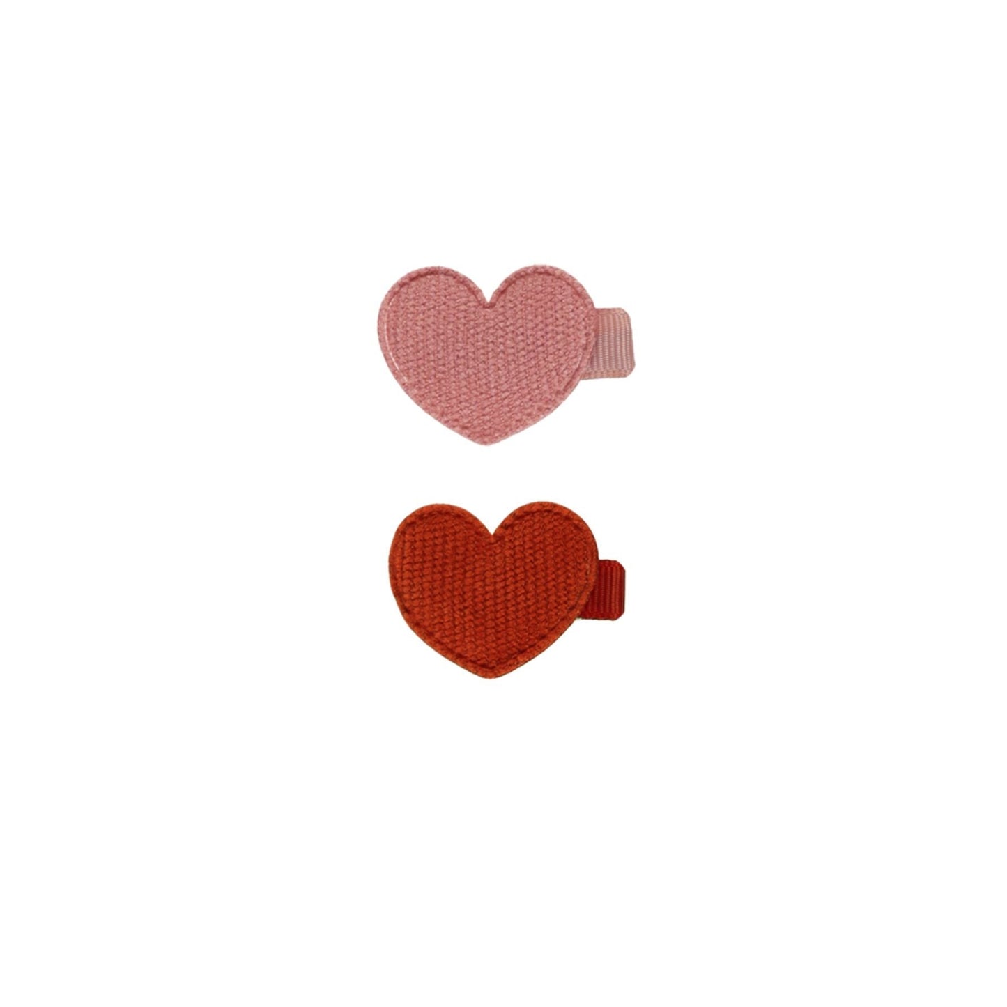 2-Pack Heart Clips - Red/Lipstick