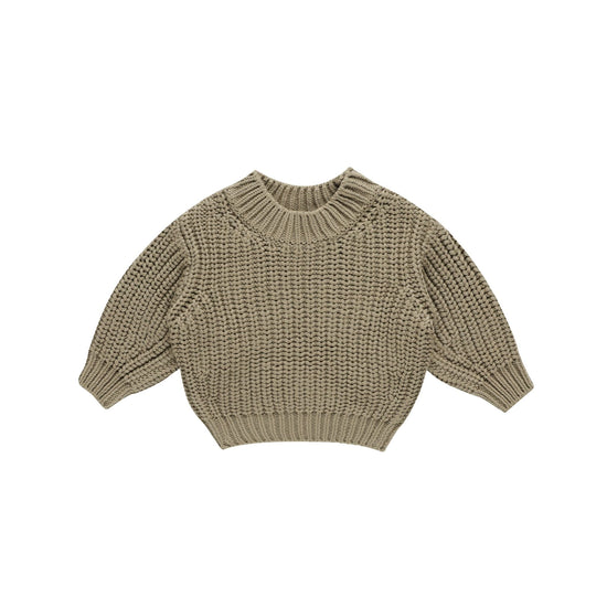 Chunky Knit Sweater - Olive