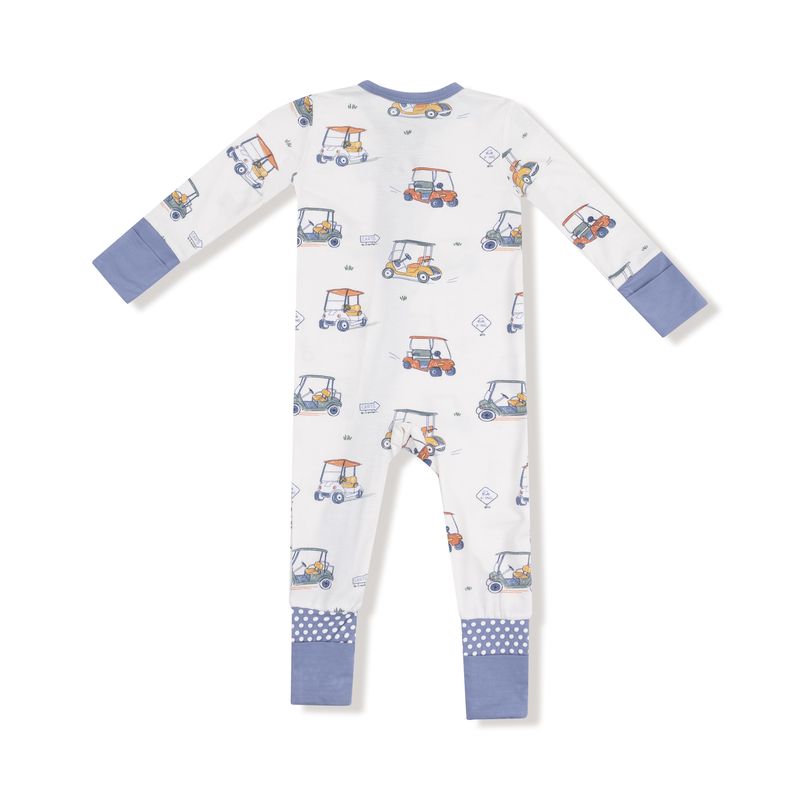 Zooming Golf Carts 2-Way Zipper Romper