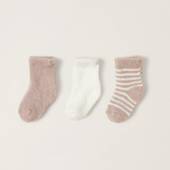 CozyChic Lite® Infant Sock Set - Faded Rose & Pearl