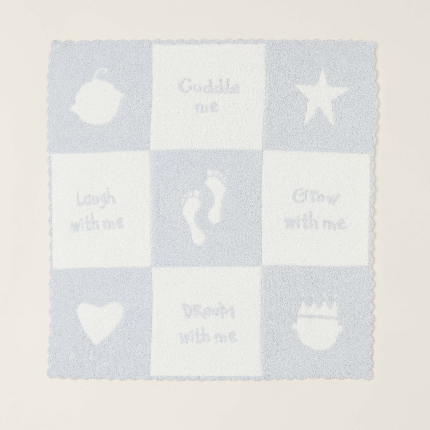 CozyChic® Cuddle Receiving Blanket - Blue/Pearl