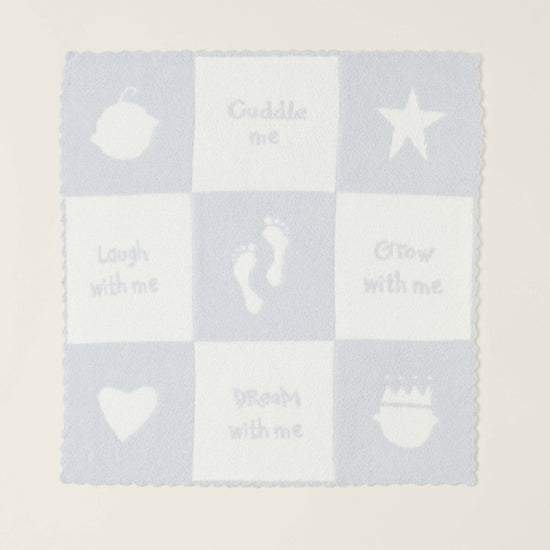 CozyChic® Cuddle Receiving Blanket - Blue/Pearl