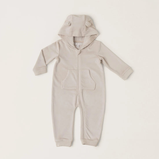 LuxeChic® Baby Bear Onesie - Stone