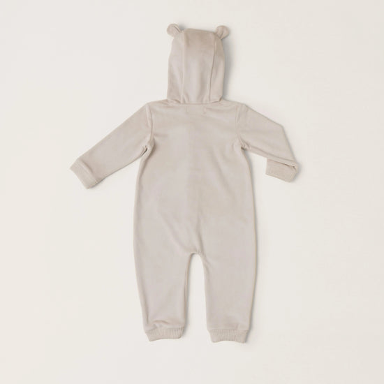 LuxeChic® Baby Bear Onesie - Stone