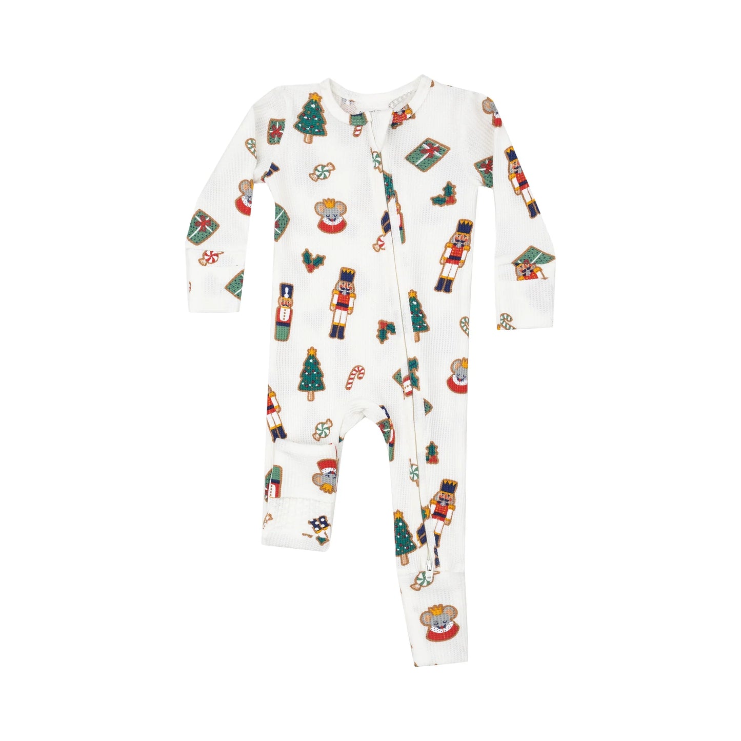 Nutcracker Christmas Cookies 2 Way Zip Romper