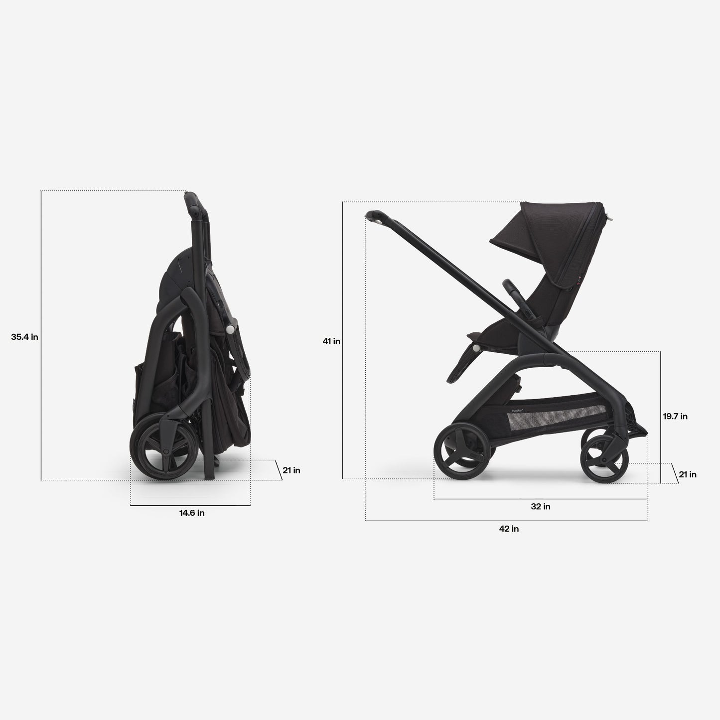 Dragonfly Stroller - Midnight Black, Black, Black Chassis