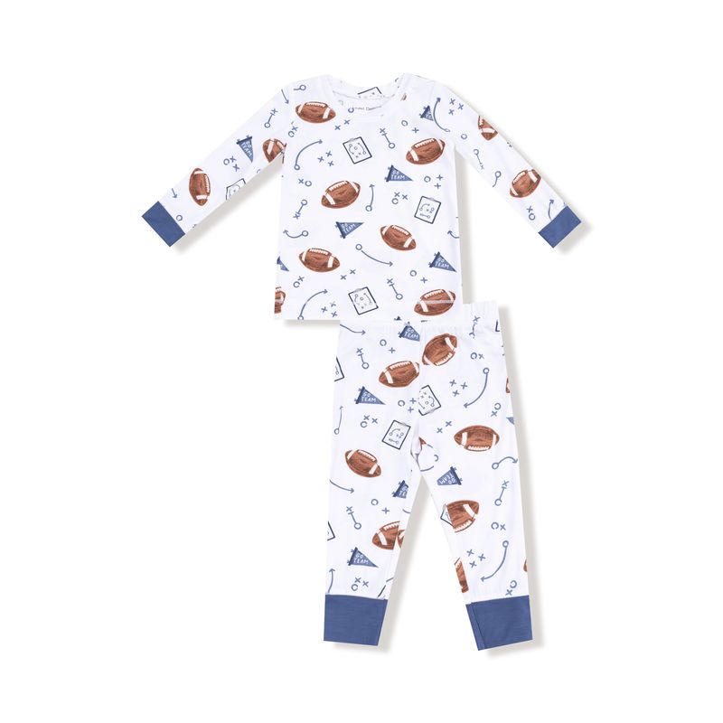 Navy Touchdown Time Long Sleeve Loungewear Set