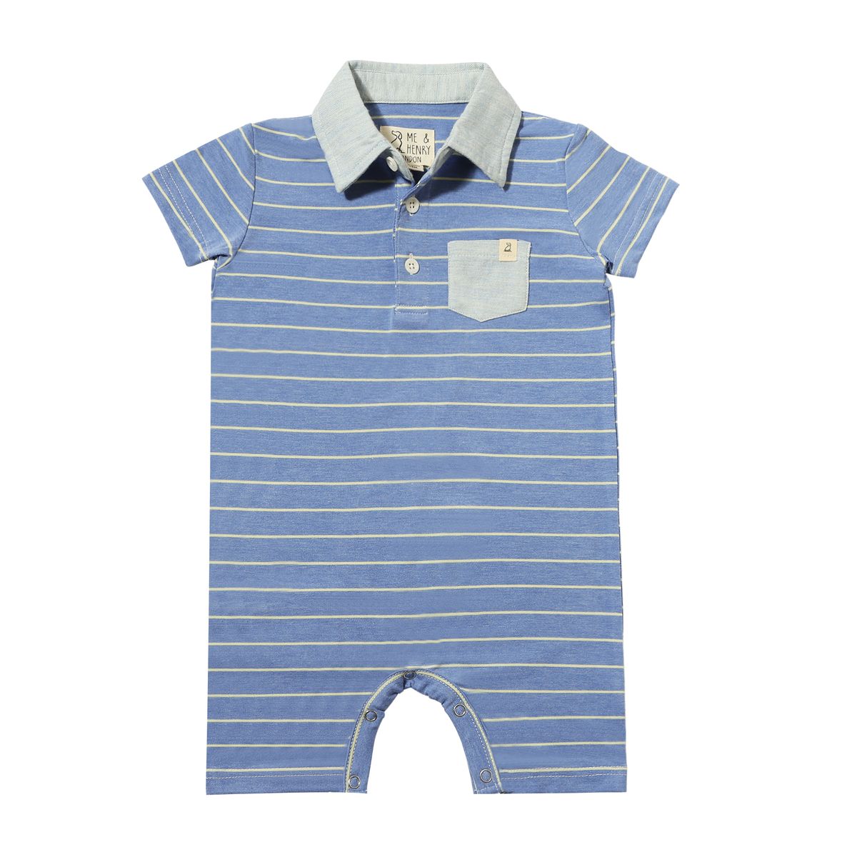 Saltash Romper - Royal & Yellow Striped