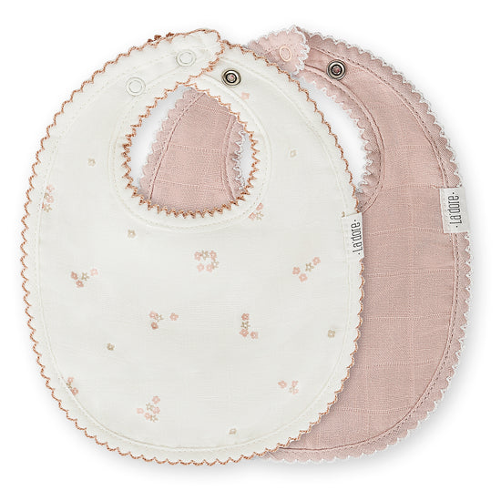 Bib Set - Mini Flower Blush