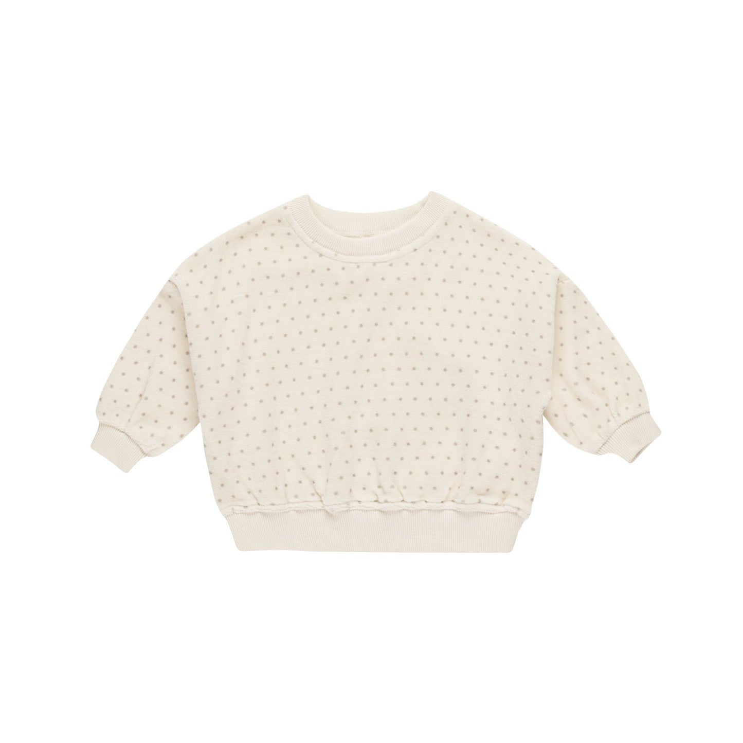 Velour Relaxed Sweatshirt - Polka Dot