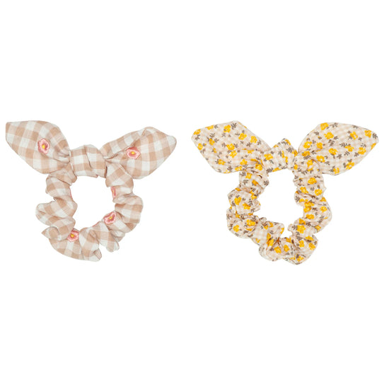 Ditsy Bunny Ear Scrunchies