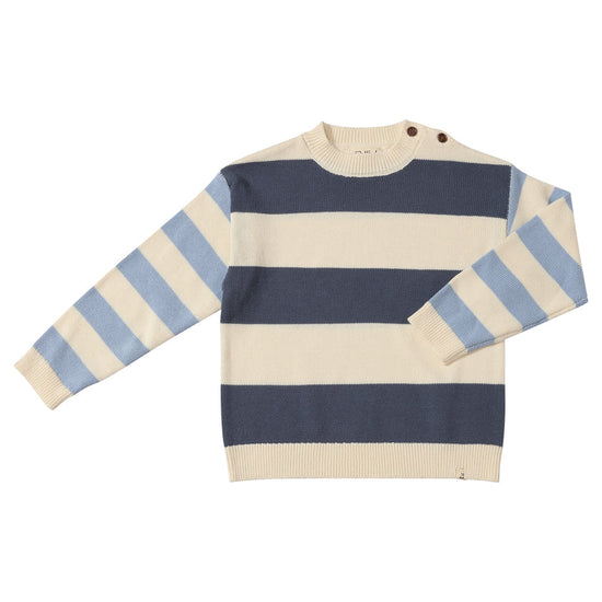 Ricardo Color Block Sweater -  Navy/Blue
