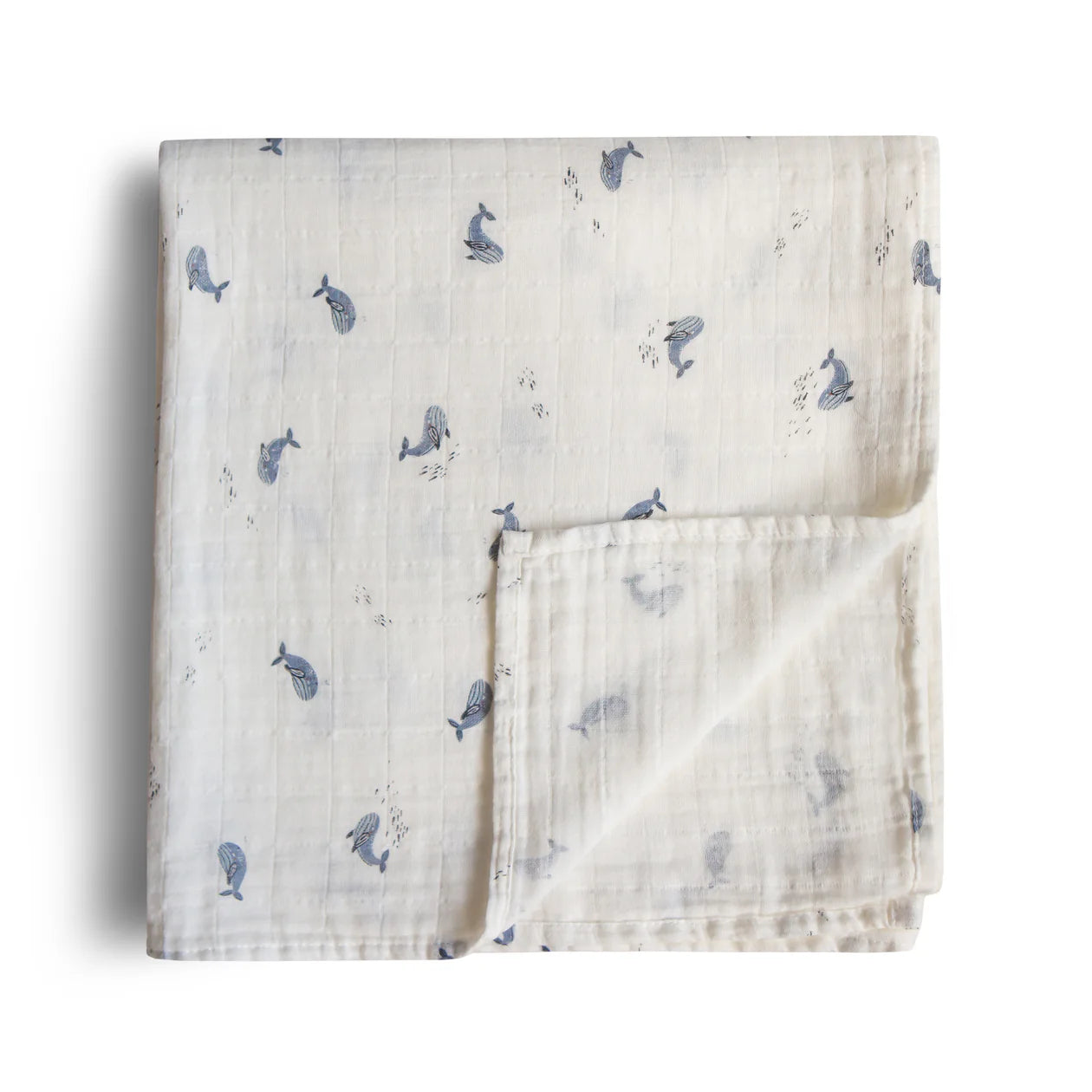 Muslin Swaddle Blanket Organic Cotton - Whales
