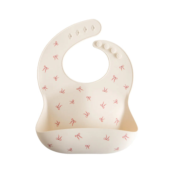 Silicone Baby Bib - Bows