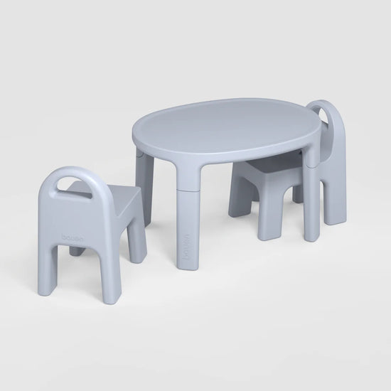 The Table & Chairs Set - Grey Blue