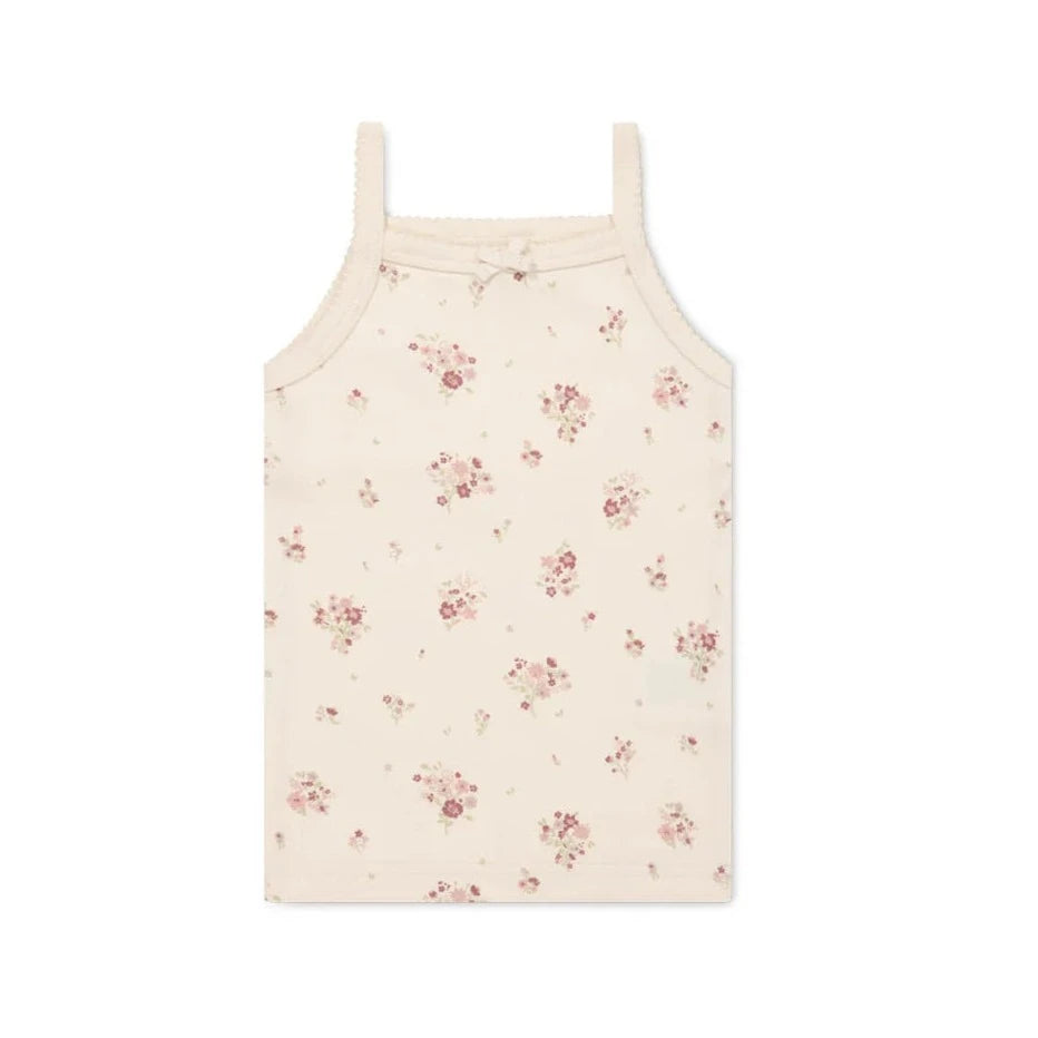 Organic Cotton Singlet - Lauren Floral Tofu