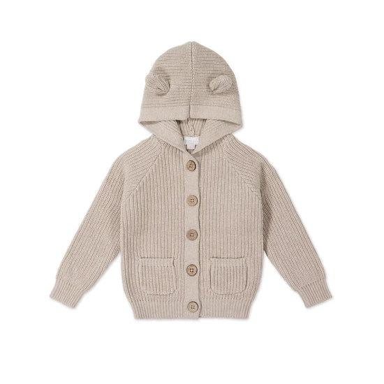 Humphrey Knitted Cardigan - Sand Marle Fleck