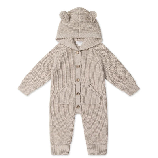 Bear Knit Onepiece - Sand Marle Fleck