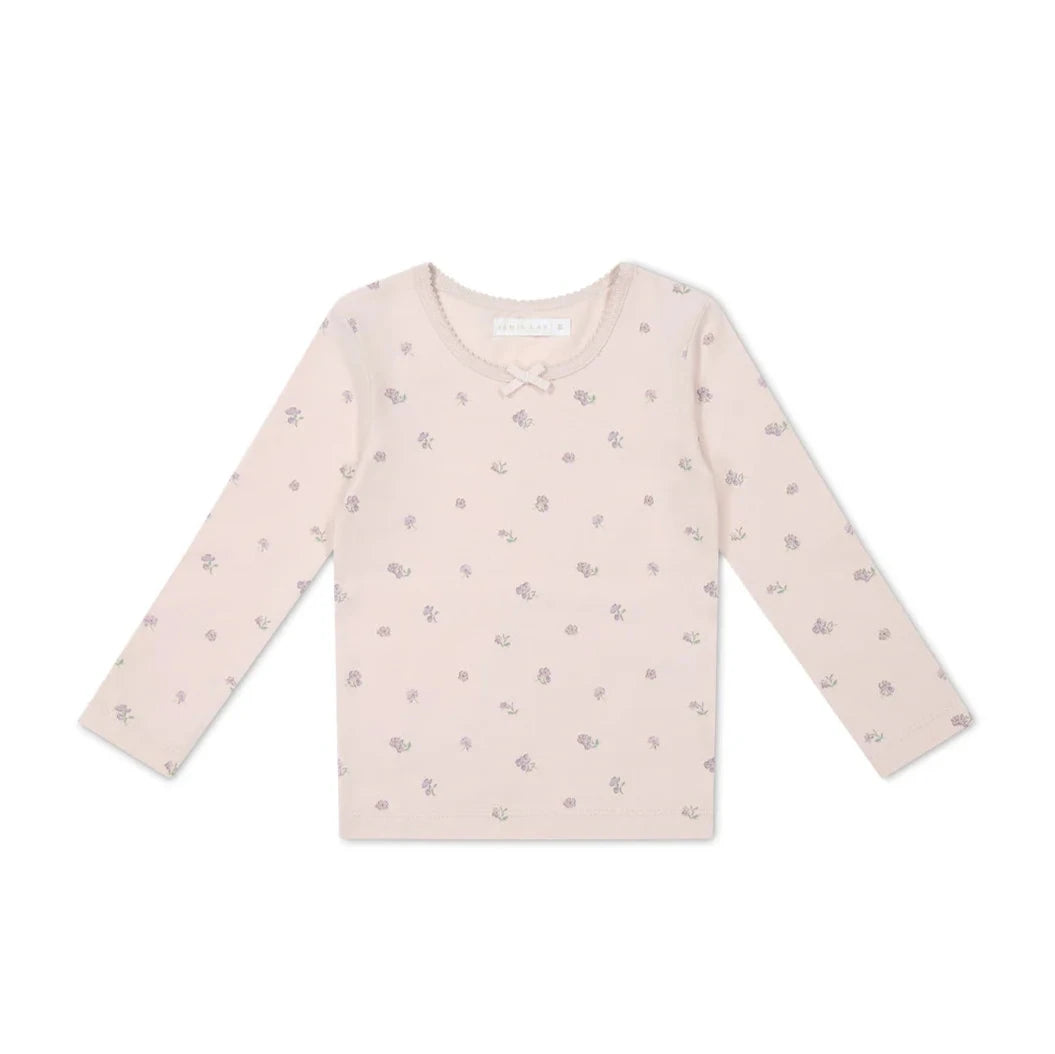 Organic Cotton Long Sleeve Top - Meredith Violet