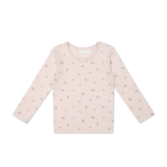 Organic Cotton Long Sleeve Top - Meredith Violet