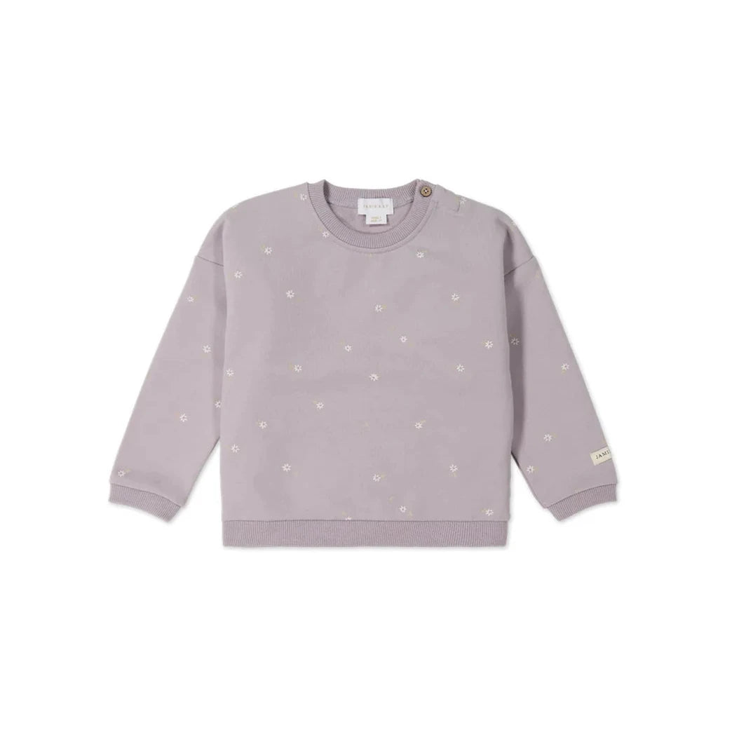 Organic Cotton Bobbie Sweatshirt - Annie Ditzy Violet Ice