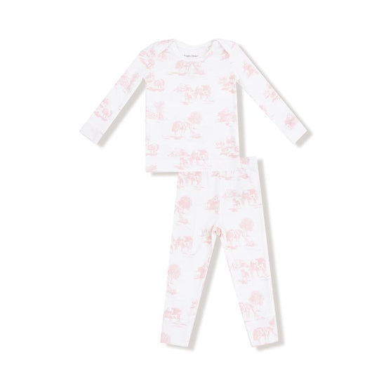 Pink Farm Toile Long Sleeve Loungewear Set