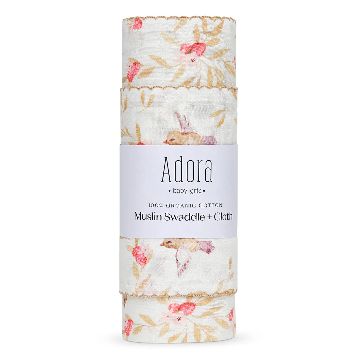 Pink Vine Swaddle + Cloth