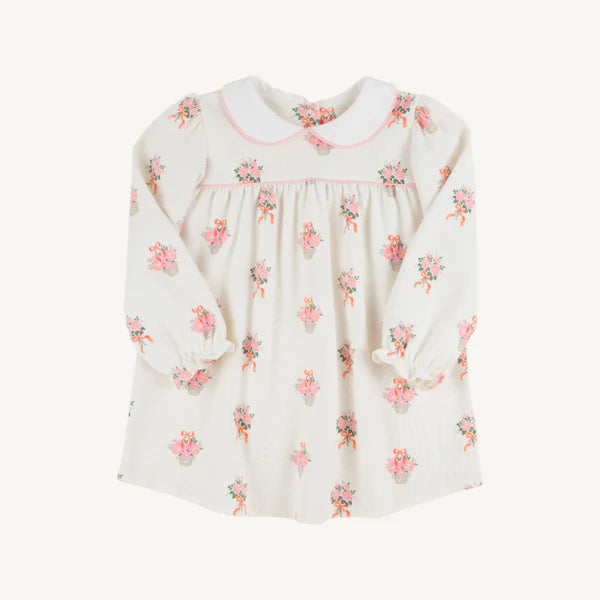 Long Sleeve Maerin Fitz Frock - Nonesuch Stems with Sandpearl Pink